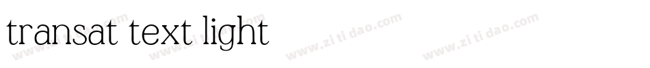 transat text light字体转换